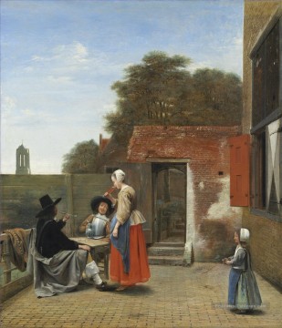  genre tableau - Un genre Courtyard hollandais Pieter de Hooch